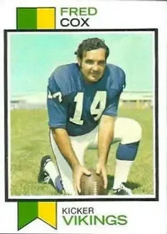 1973 Topps #433 - Fred Cox - Minnesota Vikings