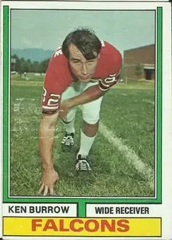 1974 Topps #473 - Ken Burrow - Atlanta Falcons