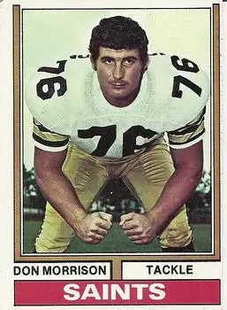 1974 Topps #476 - Don Morrison - New Orleans Saints - Front