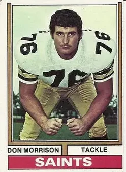 1974 Topps #476 - Don Morrison - New Orleans Saints