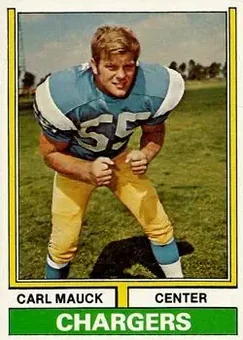 1974 Topps #477 - Carl Mauck - San Diego Chargers 1974 Topps #477 - Carl Mauck - San Diego Chargers