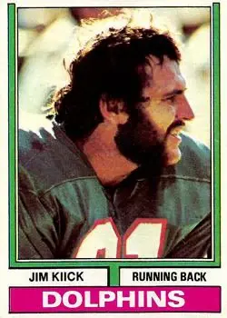 1974 Topps #479 - Jim Kiick - Miami Dolphins - Front