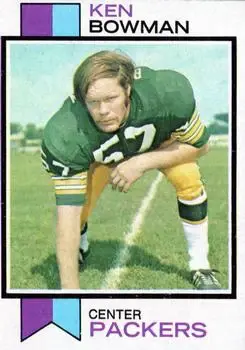 1973 Topps #446 - Ken Bowman - Green Bay Packers - Front 1973 Topps #446 - Ken Bowman - Green Bay Packers - Front