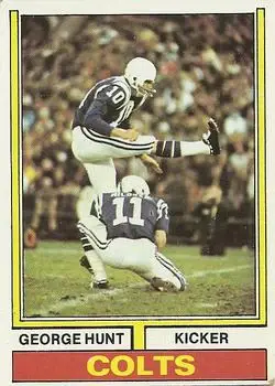 1974 Topps #482 - George Hunt - Baltimore Colts - Front