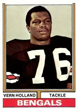 1974 Topps #486 - Vern Holland - Cincinnati Bengals - Front