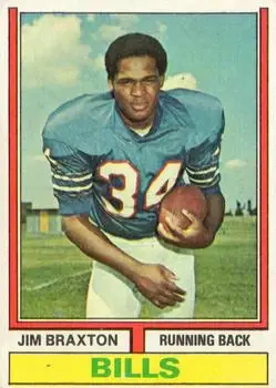 1974 Topps #487 - Jim Braxton - Buffalo Bills