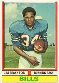 1974 Topps #487 - Jim Braxton - Buffalo Bills 1974 Topps #487 - Jim Braxton - Buffalo Bills