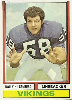 1974 Topps #489 - Wally Hilgenberg - Minnesota Vikings - Front 1974 Topps #489 - Wally Hilgenberg - Minnesota Vikings - Front