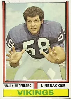 1974 Topps #489 - Wally Hilgenberg - Minnesota Vikings