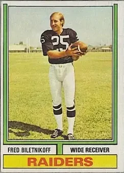 1974 Topps #490 - Fred Biletnikoff - Oakland Raiders