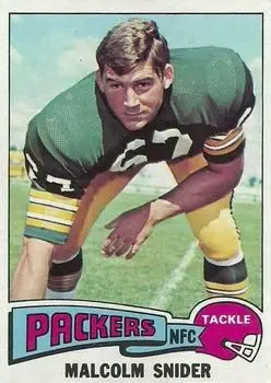 1975 Topps #503 - Malcolm Snider - Green Bay Packers