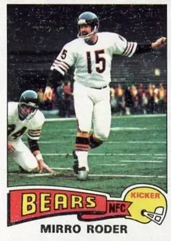1975 Topps #508 - Mirro Roder - Chicago Bears - Front 1975 Topps #508 - Mirro Roder - Chicago Bears - Front