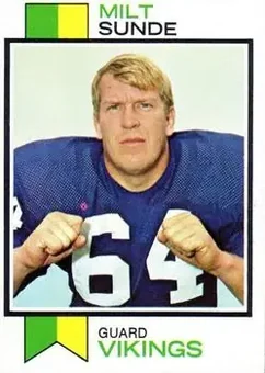 1973 Topps #452 - Milt Sunde - Minnesota Vikings