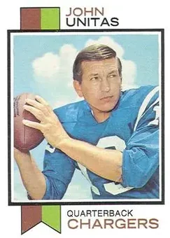 1973 Topps #455 - John Unitas - San Diego Chargers 1973 Topps #455 - John Unitas - San Diego Chargers