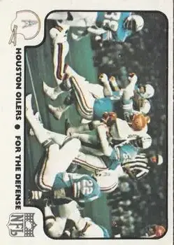1977 Fleer Team Action #12 - Card #12 - Houston Oilers - Front