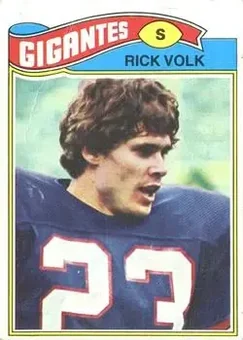 1977 Topps Mexican #8 - Rick Volk - New York Giants