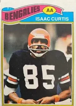 1977 Topps Mexican #10 - Isaac Curtis - Cincinnati Bengals