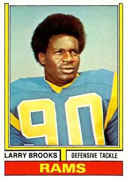 1974 Topps #493 - Larry Brooks - Los Angeles Rams