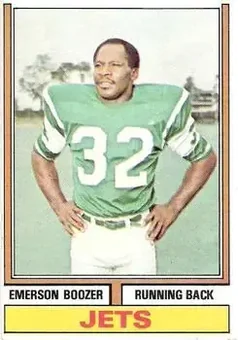 1974 Topps #495 - Emerson Boozer - New York Jets