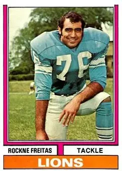 1974 Topps #497 - Rockne Freitas - Detroit Lions