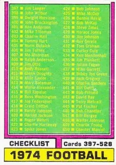 1974 Topps #498 - Card #498