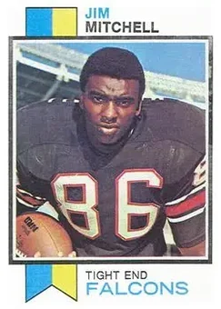 1973 Topps #463 - Jim Mitchell - Atlanta Falcons