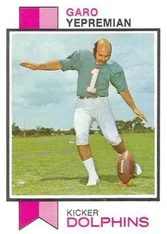 1973 Topps #465 - Garo Yepremian - Miami Dolphins