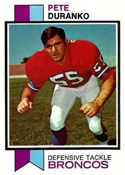 1973 Topps #466 - Pete Duranko - Denver Broncos - Front