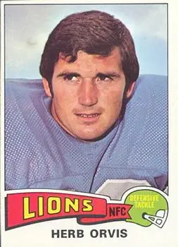 1975 Topps #514 - Herb Orvis - Detroit Lions - Front