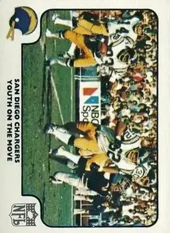 1977 Fleer Team Action #25 - Card #25 - San Diego Chargers