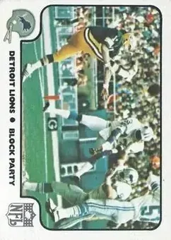 1977 Fleer Team Action #36 - Card #36 - Detroit Lions