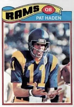 1977 Topps #18 - Pat Haden - Los Angeles Rams