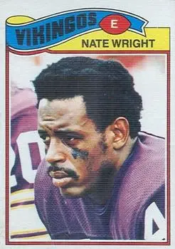 1977 Topps Mexican #11 - Nate Wright - Minnesota Vikings