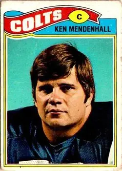 1977 Topps Mexican #13 - Ken Mendenhall - Baltimore Colts