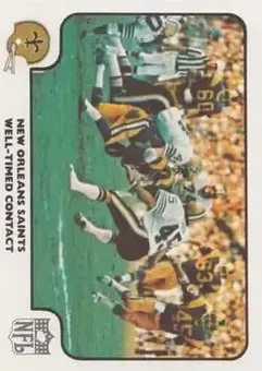 1977 Fleer Team Action #44 - Card #44 - New Orleans Saints