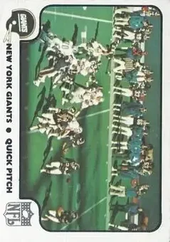 1977 Fleer Team Action #45 - Card #45 - New York Giants