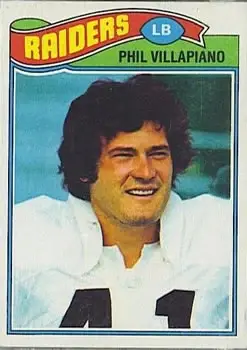 1977 Topps #24 - Phil Villapiano - Oakland Raiders - Front