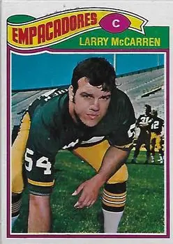 1977 Topps Mexican #22 - Larry McCarren - Green Bay Packers - Front