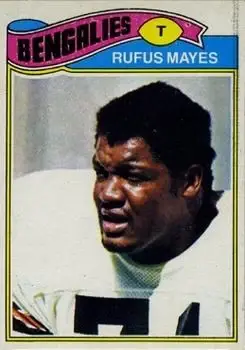 1977 Topps Mexican #28 - Rufus Mayes - Cincinnati Bengals - Front