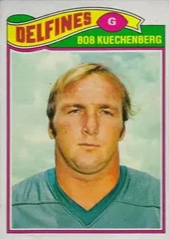 1977 Topps Mexican #33 - Bob Kuechenberg - Miami Dolphins