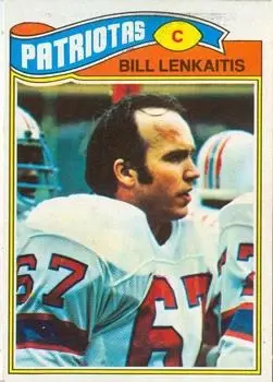 1977 Topps Mexican #38 - Bill Lenkaitis - New England Patriots