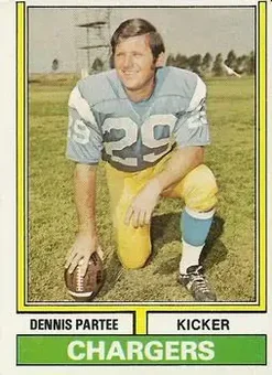 1974 Topps #503 - Dennis Partee - San Diego Chargers