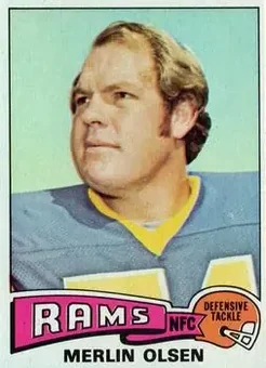 1975 Topps #525 - Merlin Olsen - Los Angeles Rams