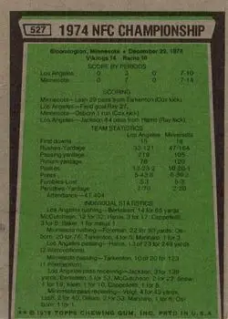 1975 Topps #527 - Card #527 - Back