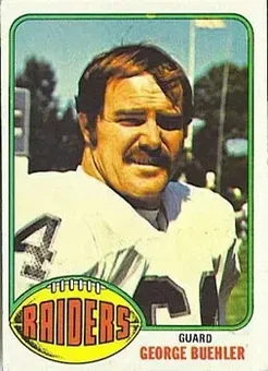 1976 Topps #495 - George Buehler - Oakland Raiders 1976 Topps #495 - George Buehler - Oakland Raiders