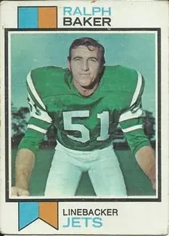 1973 Topps #486 - Ralph Baker - New York Jets