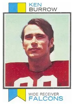 1973 Topps #489 - Ken Burrow - Atlanta Falcons - Front
