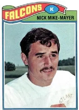1977 Topps #37 - Nick Mike-Mayer - Atlanta Falcons - Front
