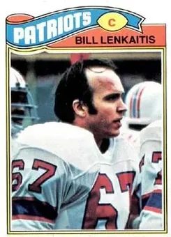 1977 Topps #38 - Bill Lenkaitis - New England Patriots