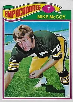1977 Topps Mexican #44 - Mike McCoy - Green Bay Packers - Front